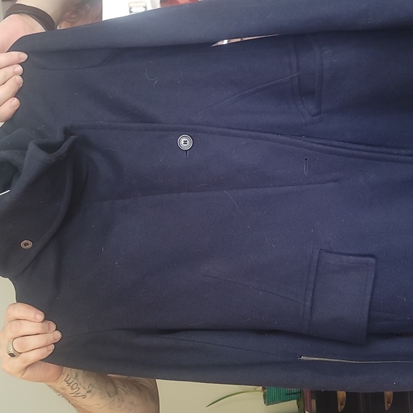 Bcbg max azria navy blue wool cashmere coat sz 10 - Picture 11 of 11